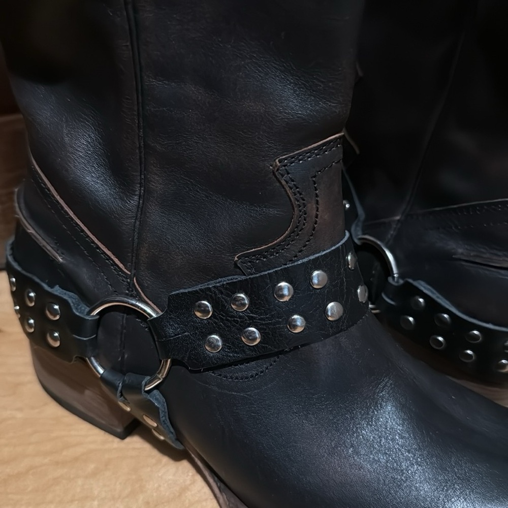 Freebird Black Ankle Boots with Silver Accents